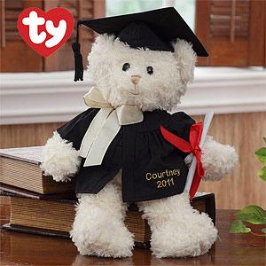 Personalized Bear with Graduation Gown and Cap