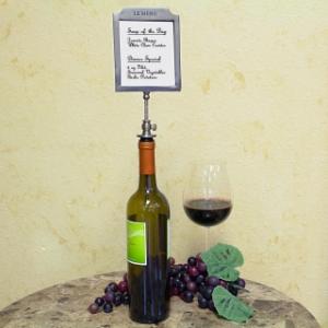 Liste de Vins Bottle Stopper Wine Menu