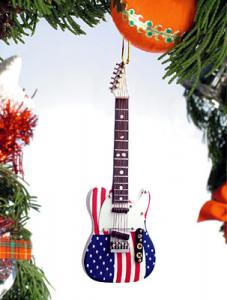 American Flag Guitar Ornament