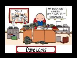 Personalized Messy Desk Office Cartoon