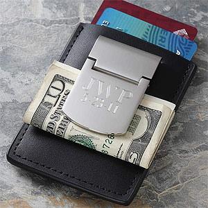 Personalized Money Clip Credit Card Holder
