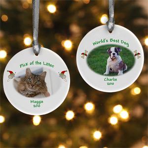 Personalized Pet Photo Christmas Ornament - Cats & Dogs