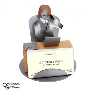 Attorney Female Business Card Holder