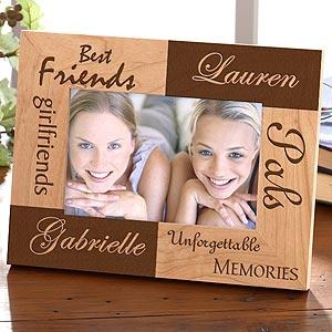 Personalized Best Friends Wooden Picture Frames - Engraved Free