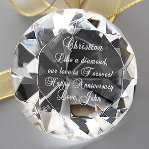 Personalized Diamond Paperweight Gifts for Her