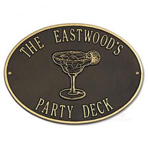 Personalized Margarita Outdoor Metal Plaque