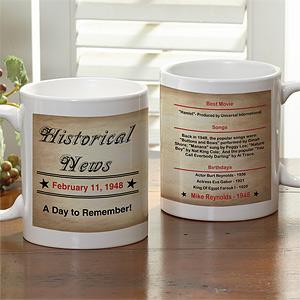 Personalized Coffee Mugs - The Day You Were Born