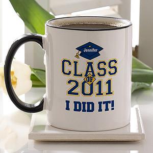 Custom Graduation Ceramic Coffee Mug - Cheers to the Graduate Style