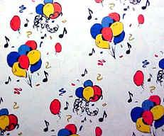 Musical Balloons Gift Wrap