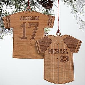 Personalized Christmas Ornaments - Sports Jerseys
