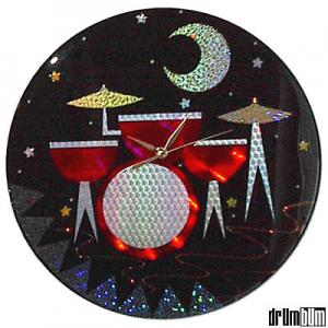 Drum Set Disc Clock