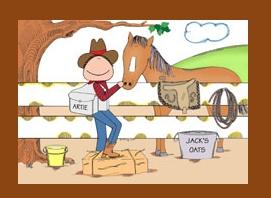 Personalized Cowboy Cartoon