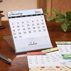 Personalized Desk Calendar - Changing Seasons