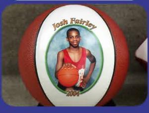 Personalized Mini Photo Basketball Trophy