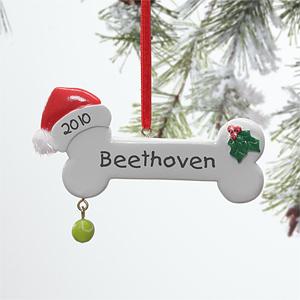 Personalized Dog Christmas Ornaments - Dog Bone