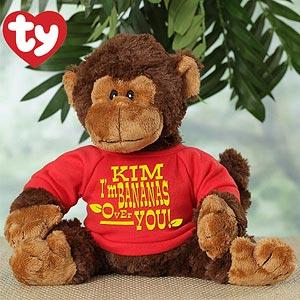 Personalized Plush Monkey Gift - Bananas Over You