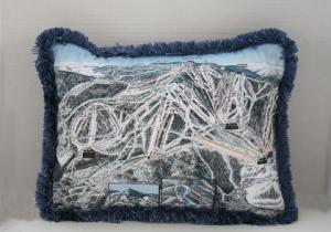 Ski Trail Map Pillow