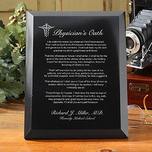 Personalized Physician's Oath Marble Plaque