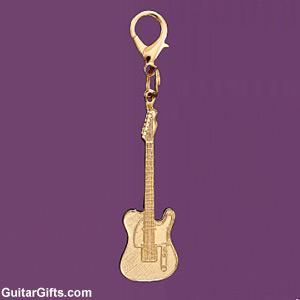 Electric Guitar Zipper Charm