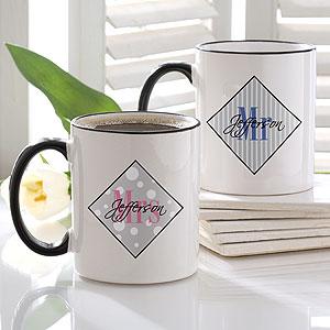 Personalized Coffee Mug Set - Mr and Mrs Collection