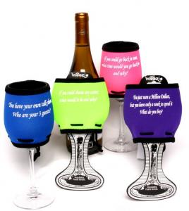 Woozie - Wine Glass Insulators 4 pack - Conversation Starters