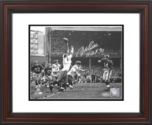 Y.A. Tittle Autographed, Framed Touchdown Pass Photo