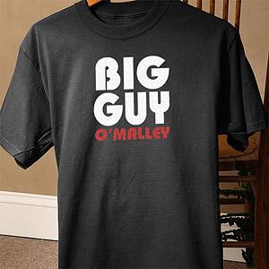 Personalized Black T Shirt - Big Guy and Little Guy Collection