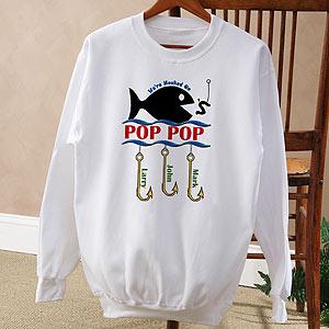 Personalized Sweatshirt - Hooked On You Fish Design