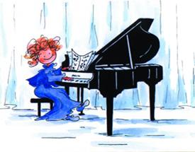 Notecards - Girl Playing Piano