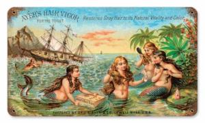Retro Ayers Hair Tin Sign