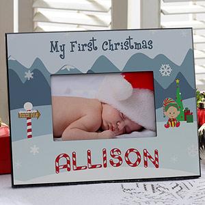 Baby's First Christmas Personalized Picture Frame