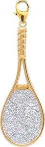 Gold Tennis Racquet Charm