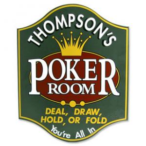 Crown Poker Room Personalized Sign