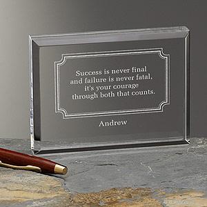 Engraved Inspirational Quotes Personalized Keepsake Gift