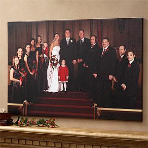 Custom Photo Canvas Print - Wedding Memories - 24 x 36