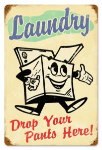 Vintage Laundry Metal Sign