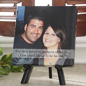 Personalized Engagement Photo Canvas Art Gift