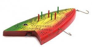 Vintage Lure Cribbage Board