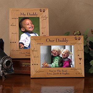 Personalized Wood Photo Frame - Daddy Design