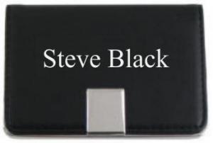 Black Leatherette Card Case