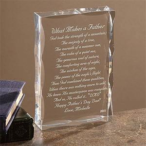 Personalized Gift Sculpture With Father Poem
