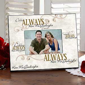 Kiss Me Goodnight Personalized Picture Frame for Couples