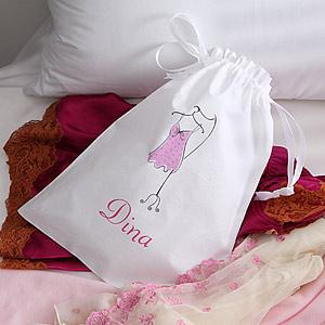 Ladies Personalized Drawstring Lingerie Bag
