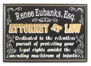 Lawyer Plaque Sign - Personalized