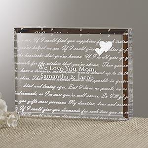 Personalized Poem for Mom Engraved Paperweight