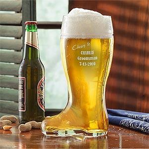 Personalized Beer Boot for Groomsmen