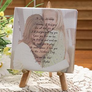 Photo Canvas Art with Poem for Her - Table Top Size