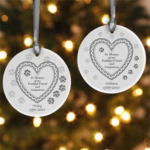 Personalized Pet Memorial Christmas Ornament - Faithful Friend