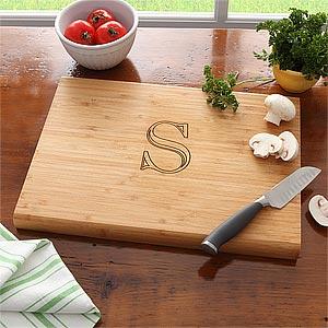Personalized Bamboo Cutting Board - Chef's Monogram