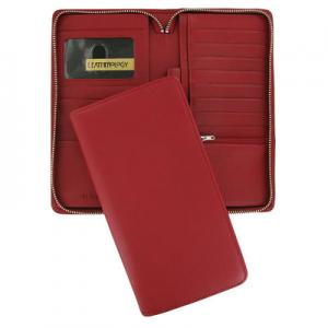Leather Zip Around Wallet